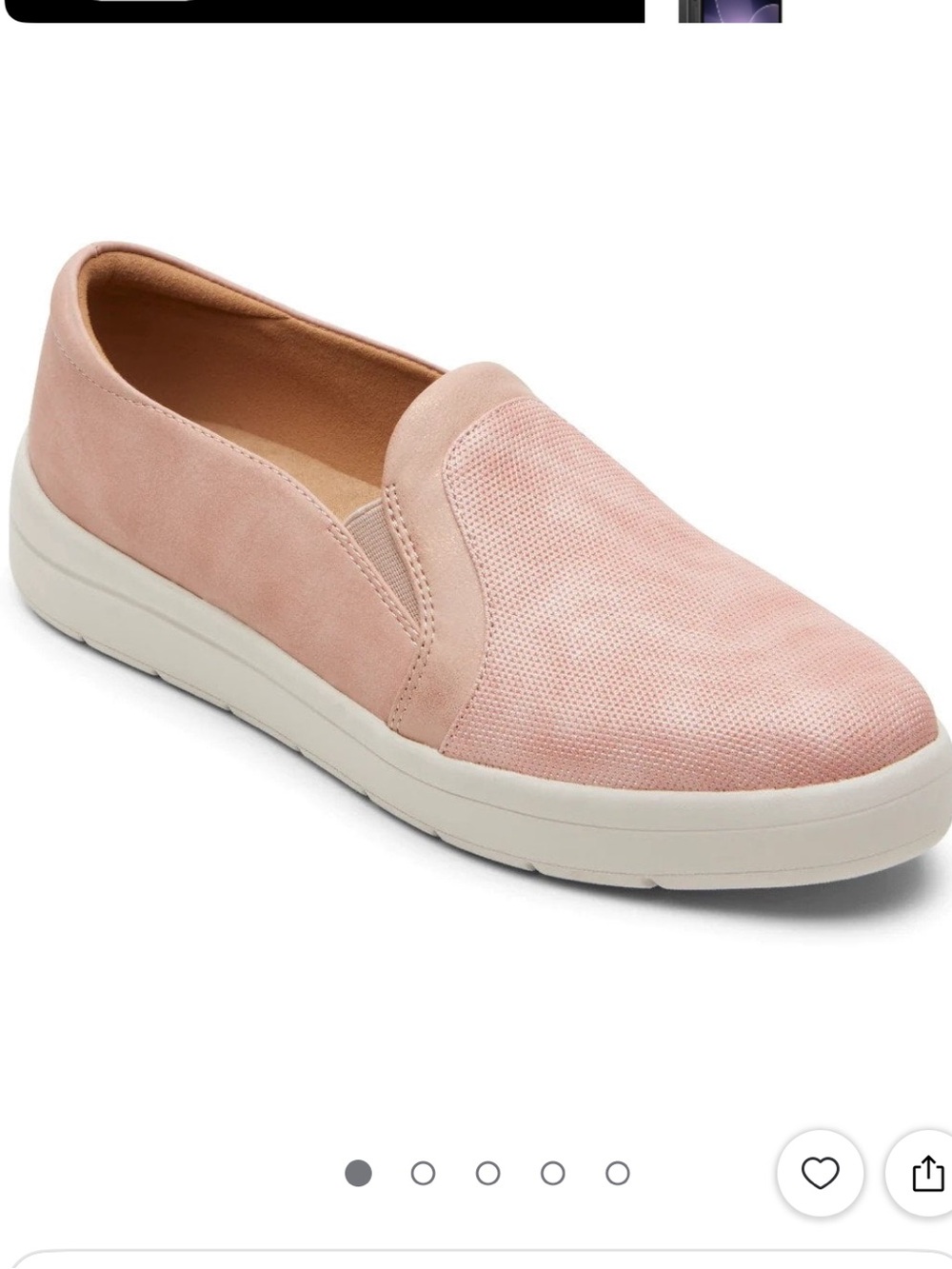 Rockport Women’s Slip-On Pink Sneaker size 9.5W New